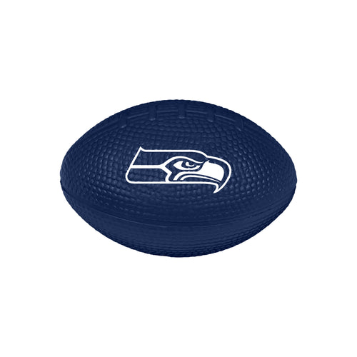 Seattle Seahawks Stress Less Football by Logo Brands, a soft foam recreation football featuring Seahawks logo and team colors.
