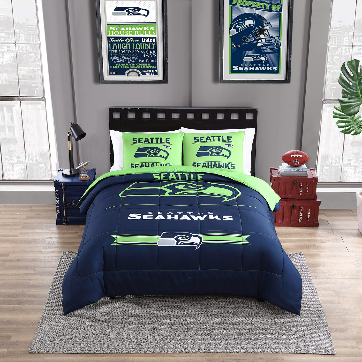 Seattle Seahawks Command Comforter Set Full/Queen