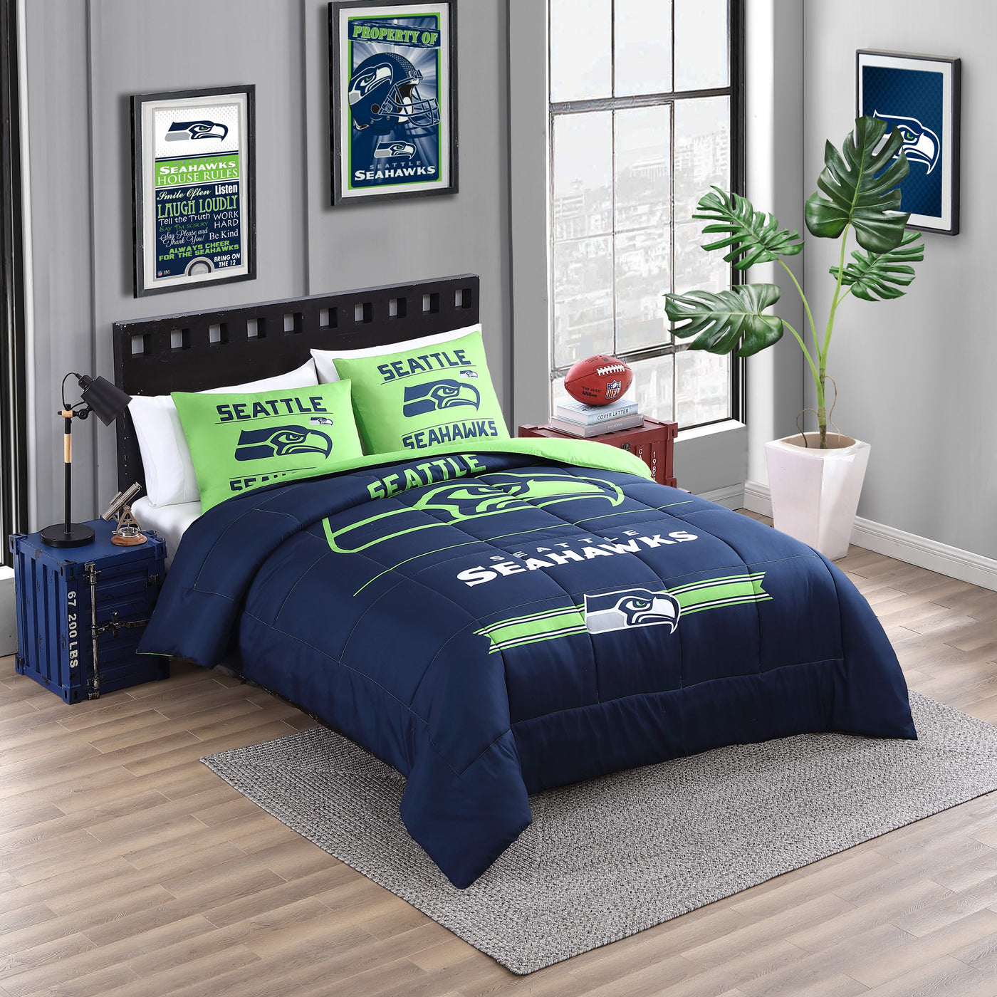 Seattle Seahawks Command Comforter Set Full/Queen