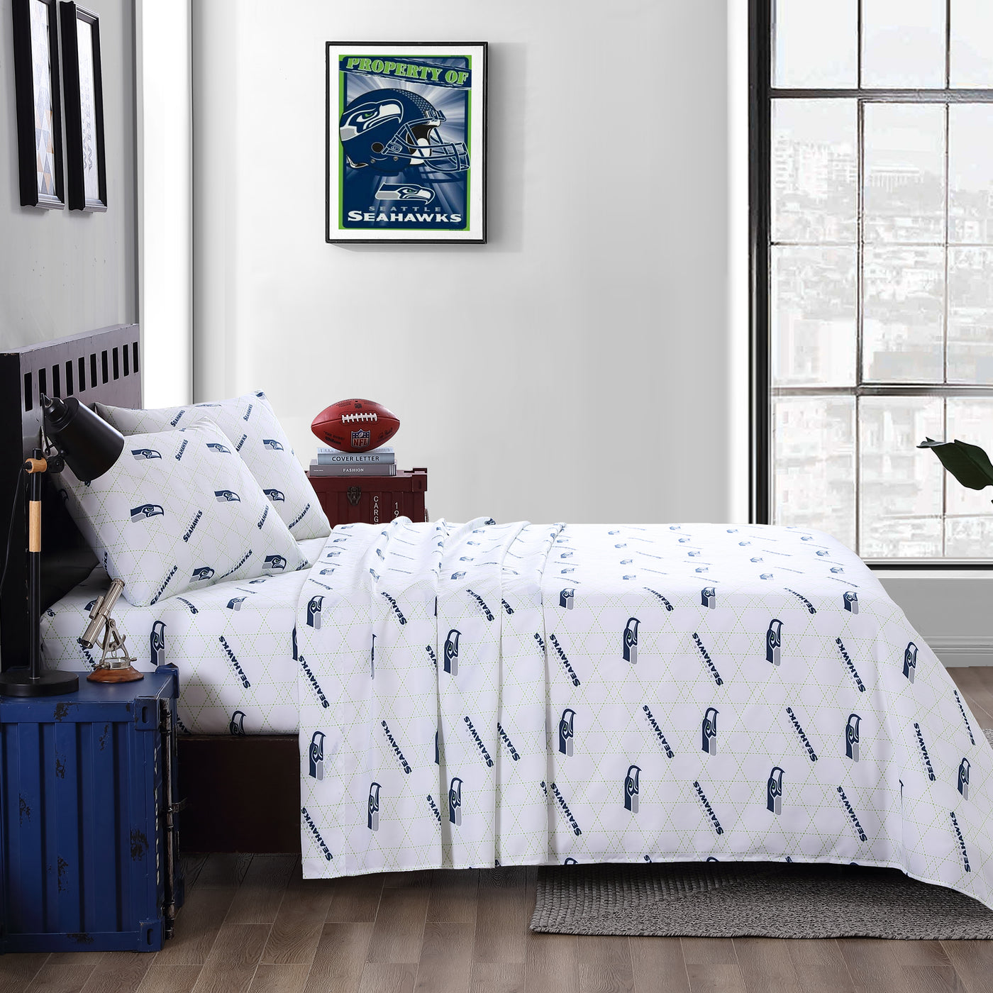 Seattle Seahawks Command Sheet Set Queen