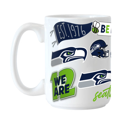 Seattle Seahawks 15oz Native Sublimated Mug - Logo Brands