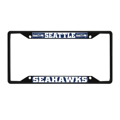 NFL - Seattle Seahawks Black License Plate Frame
