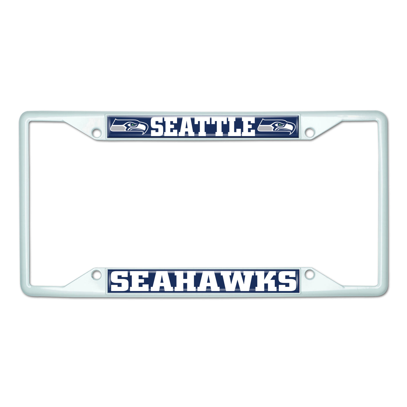 NFL - Seattle Seahawks-White License Plate Frame