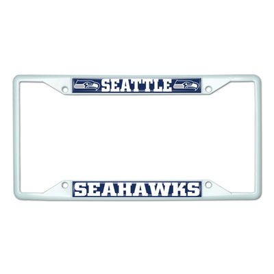 NFL - Seattle Seahawks-White License Plate Frame