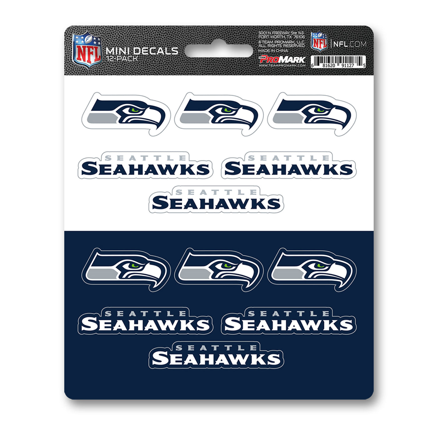 NFL - Seattle Seahawks Mini Decal 12-pk
