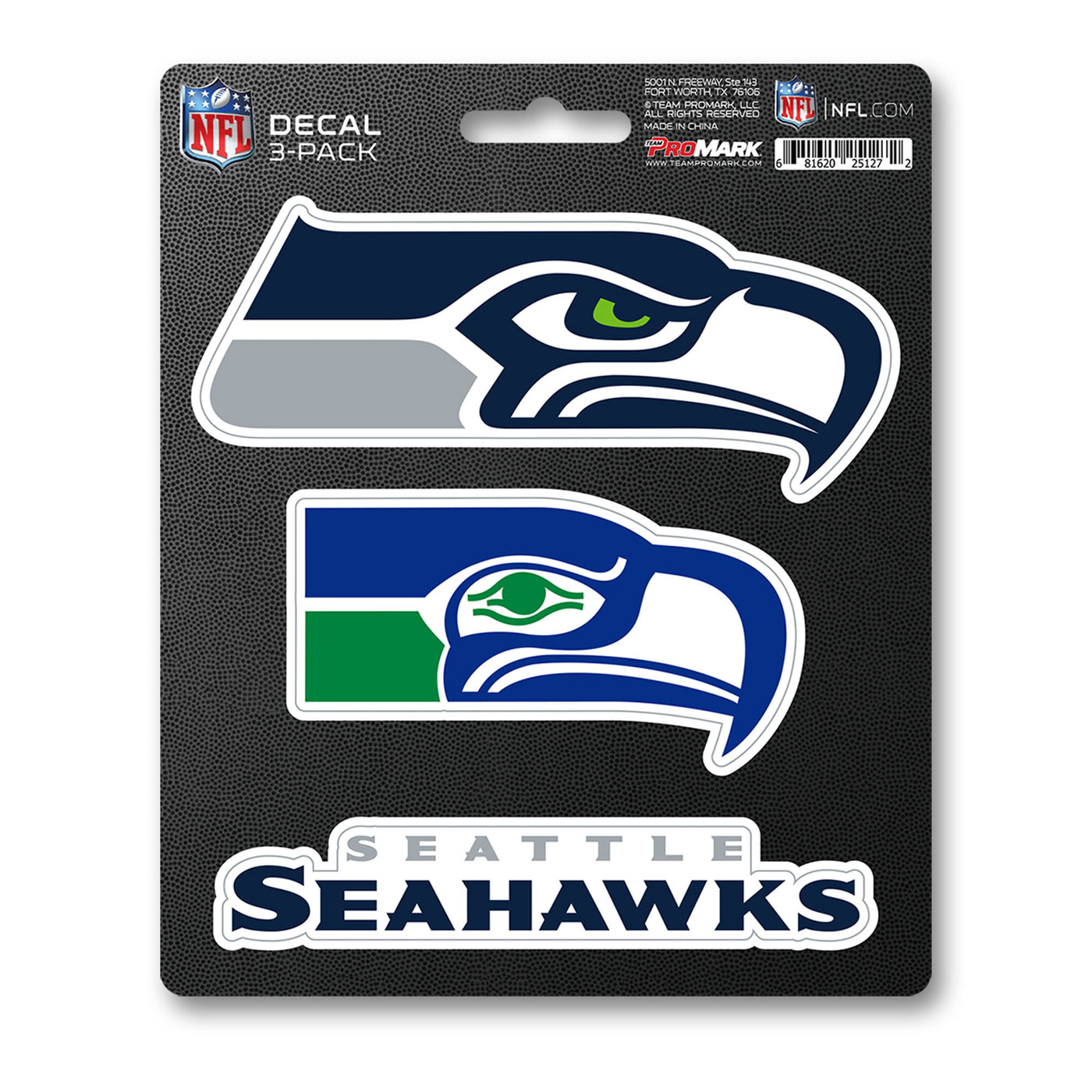 NFL - Seattle Seahawks Decal 3-pk