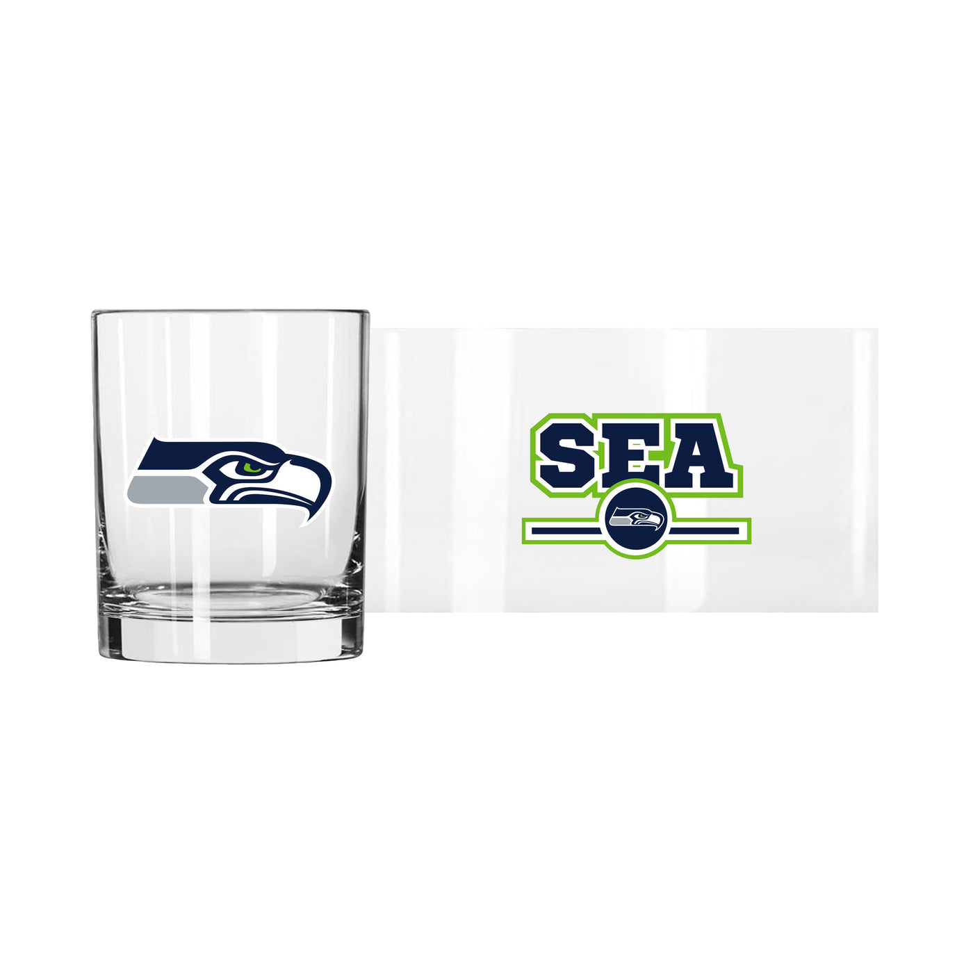 Seattle Seahawks 14oz Letterman Rocks Glass