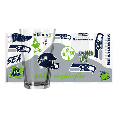 Seattle Seahawks 16oz Native Pint Glass