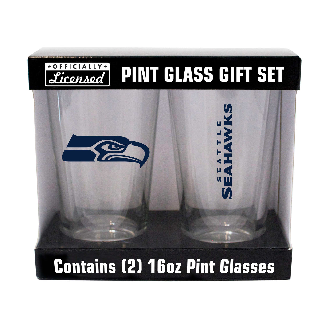 Seattle Seahawks 16oz Gameday Pint Glass 2 Pack