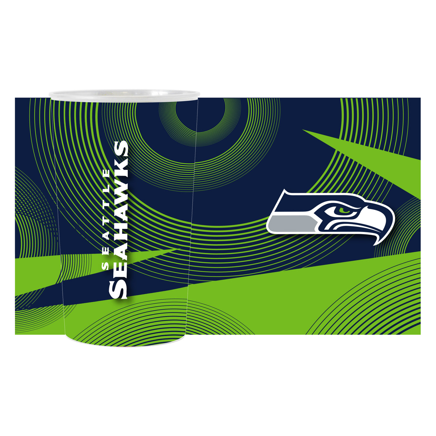 Seattle Seahawks Geometric Hardwall Cup 4 Pack