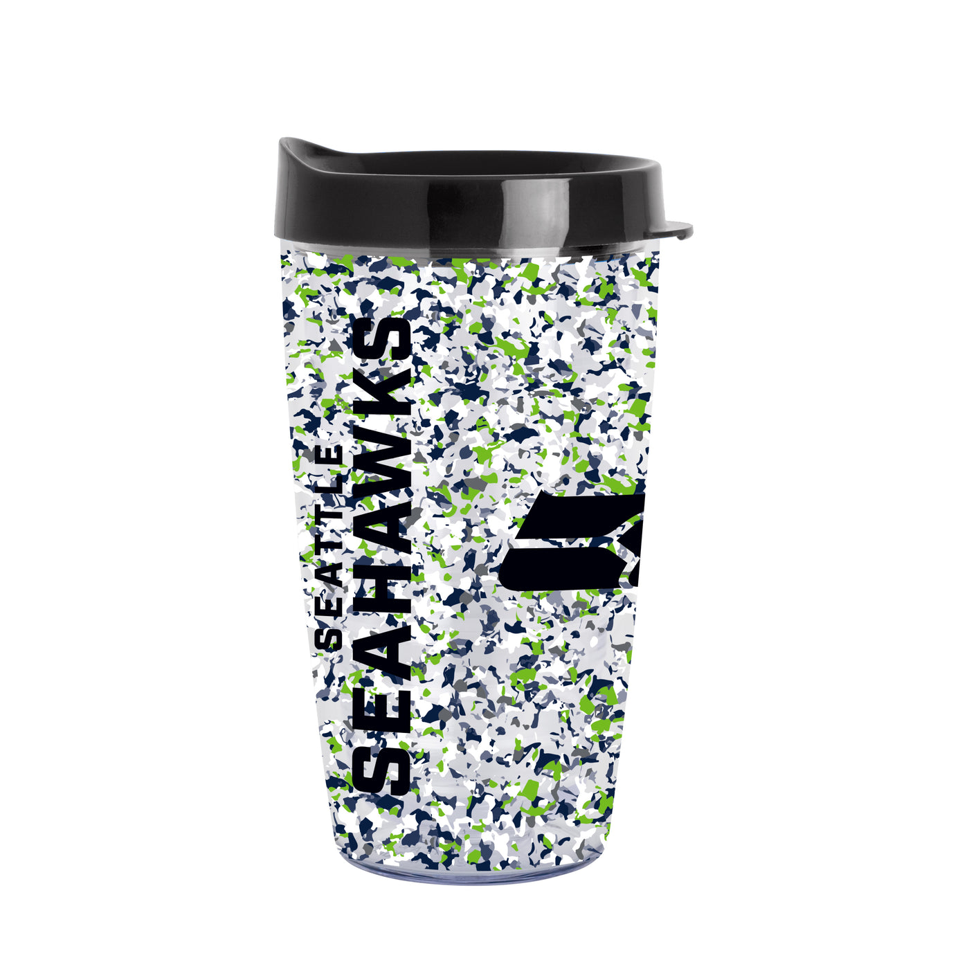 Seattle Seahawks 16oz Terrazzo Dbl Wall Clear Tumbler