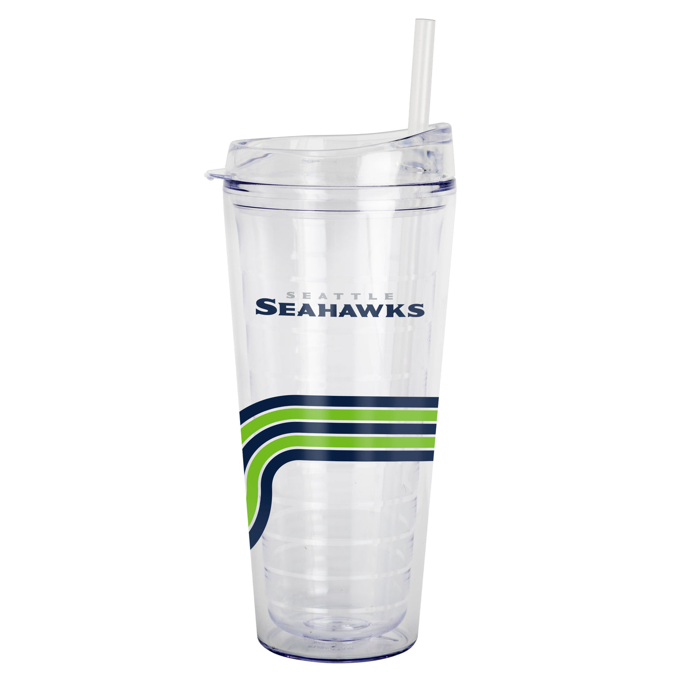 Seattle Seahawks 22oz Waves Dbl Wall Clear Tumbler