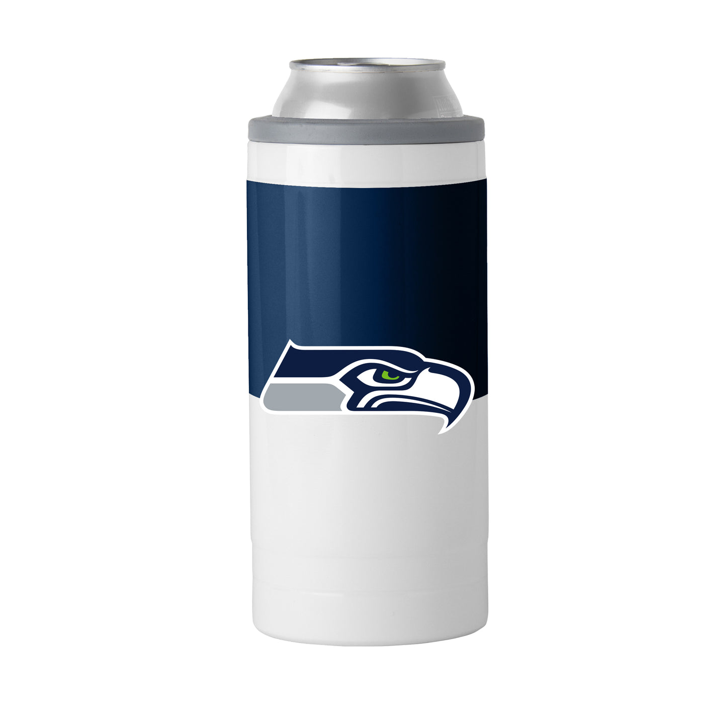 Seattle Seahawks Colorblock 12oz Slim Can Coolie - Logo Brands
