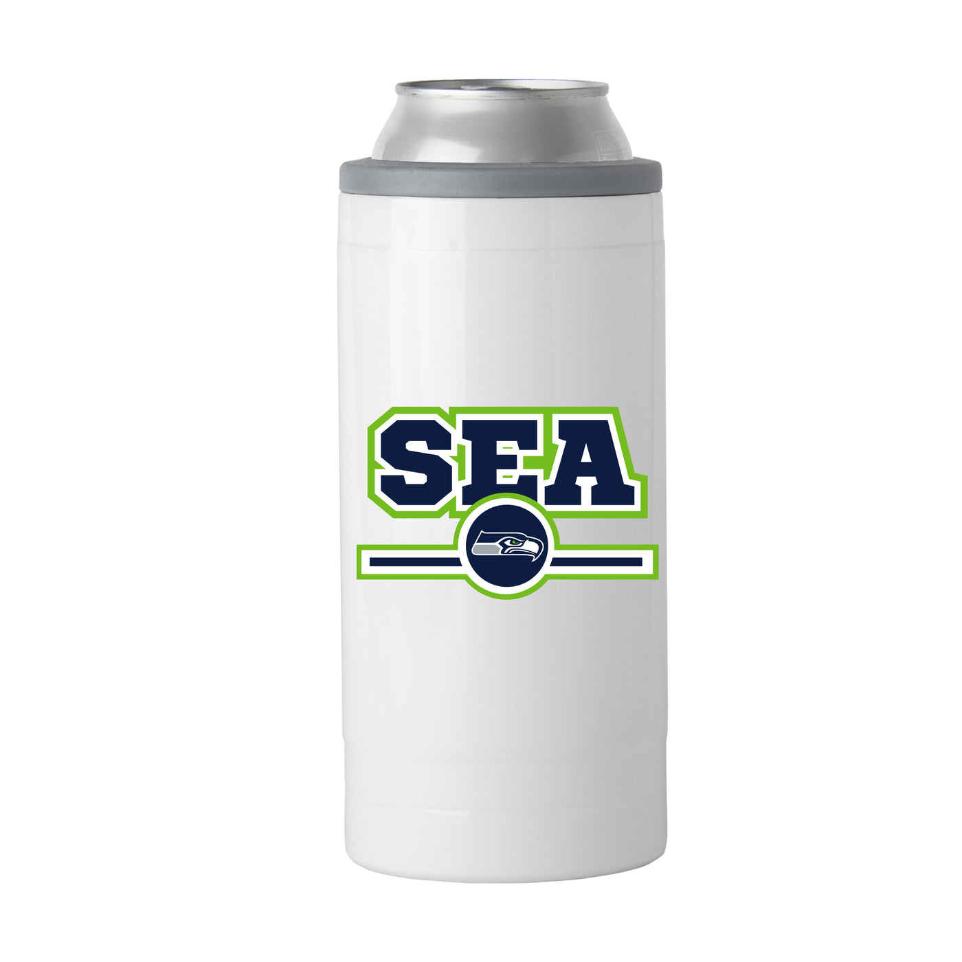 Seattle Seahawks Letterman 12 oz Slim Can Coolie