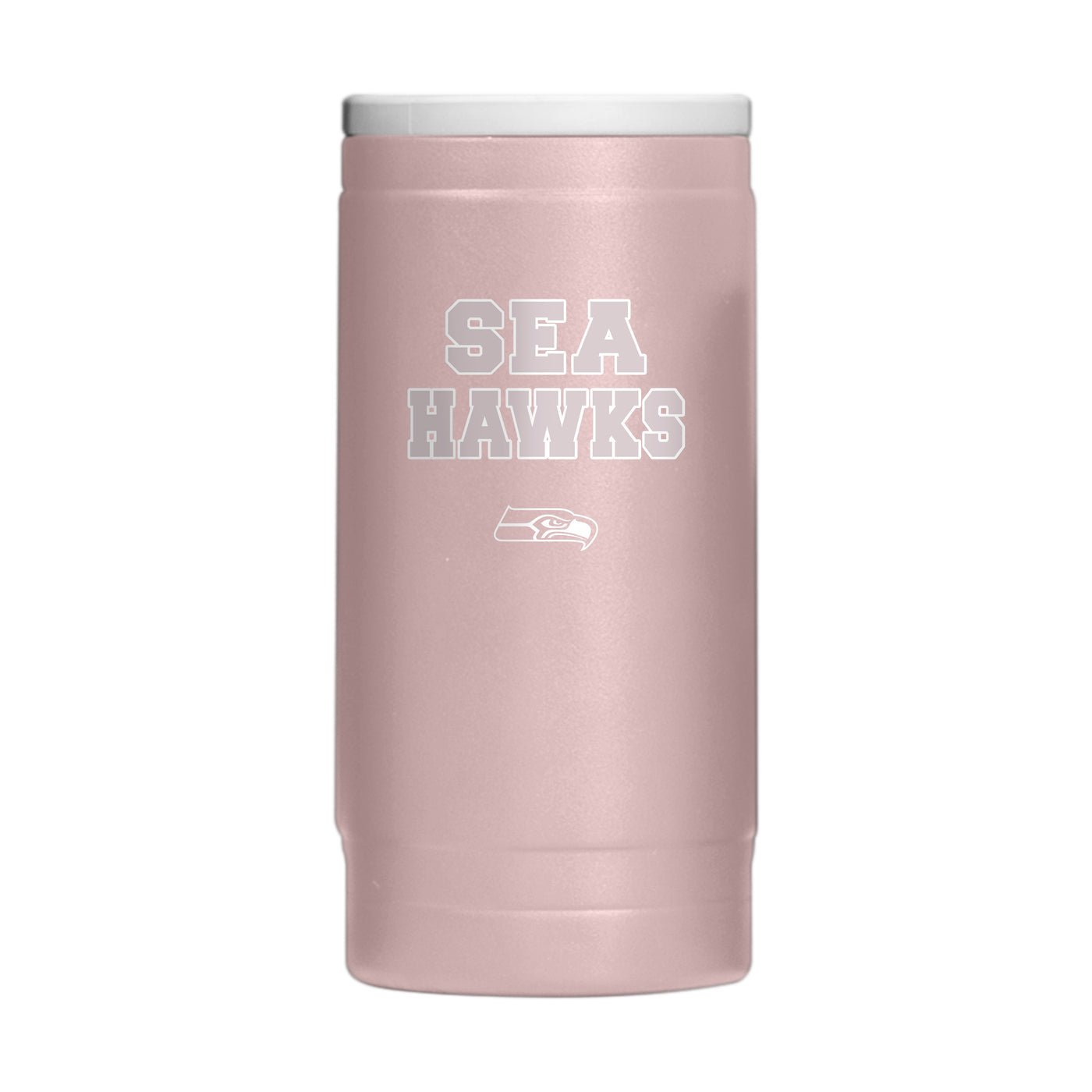 Seattle Seahawks  Stencil Powder Coat Slim Can Coolie