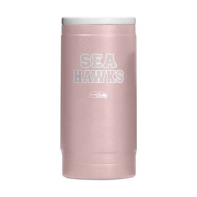Seattle Seahawks  Stencil Powder Coat Slim Can Coolie
