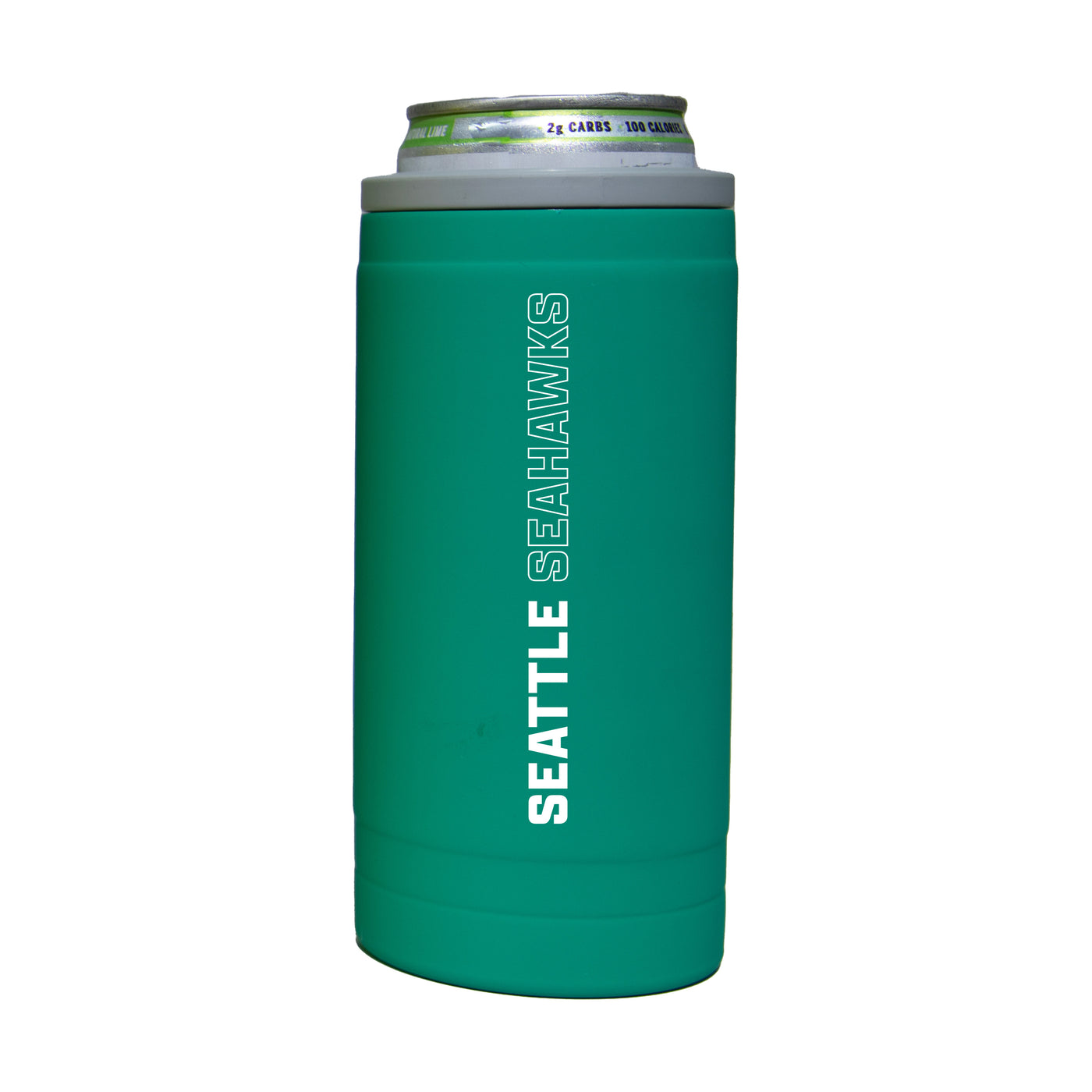 Seattle Seahawks 12oz Optic Stacked Soft Touch Slim Coolie