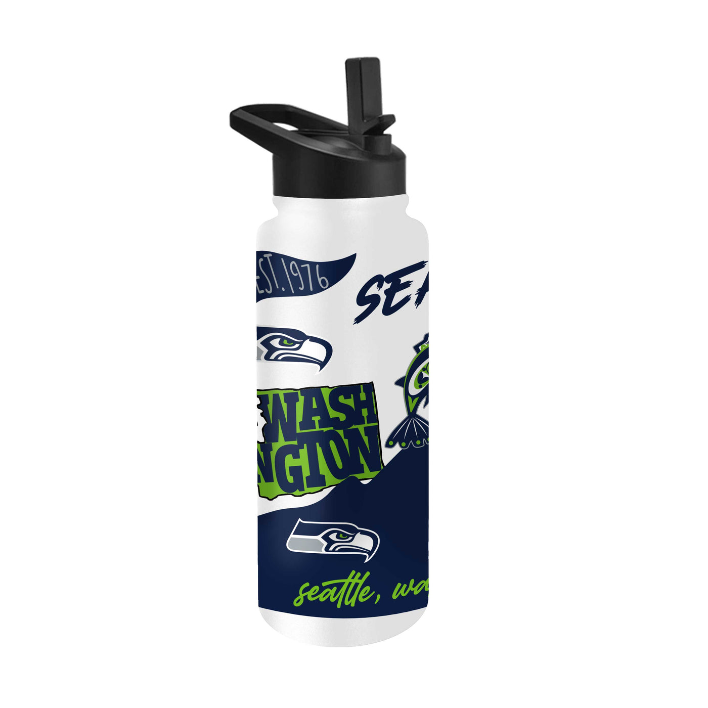 Seattle Seahawks Alternate 34oz Native Quencher Bottle