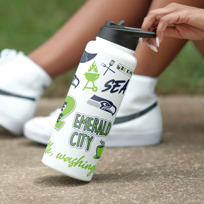 Seattle Seahawks 34oz Native Quencher Bottle