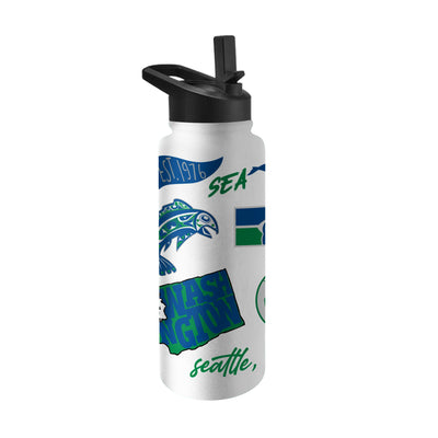 Seattle Seahawks 34oz Native Quencher Bottle