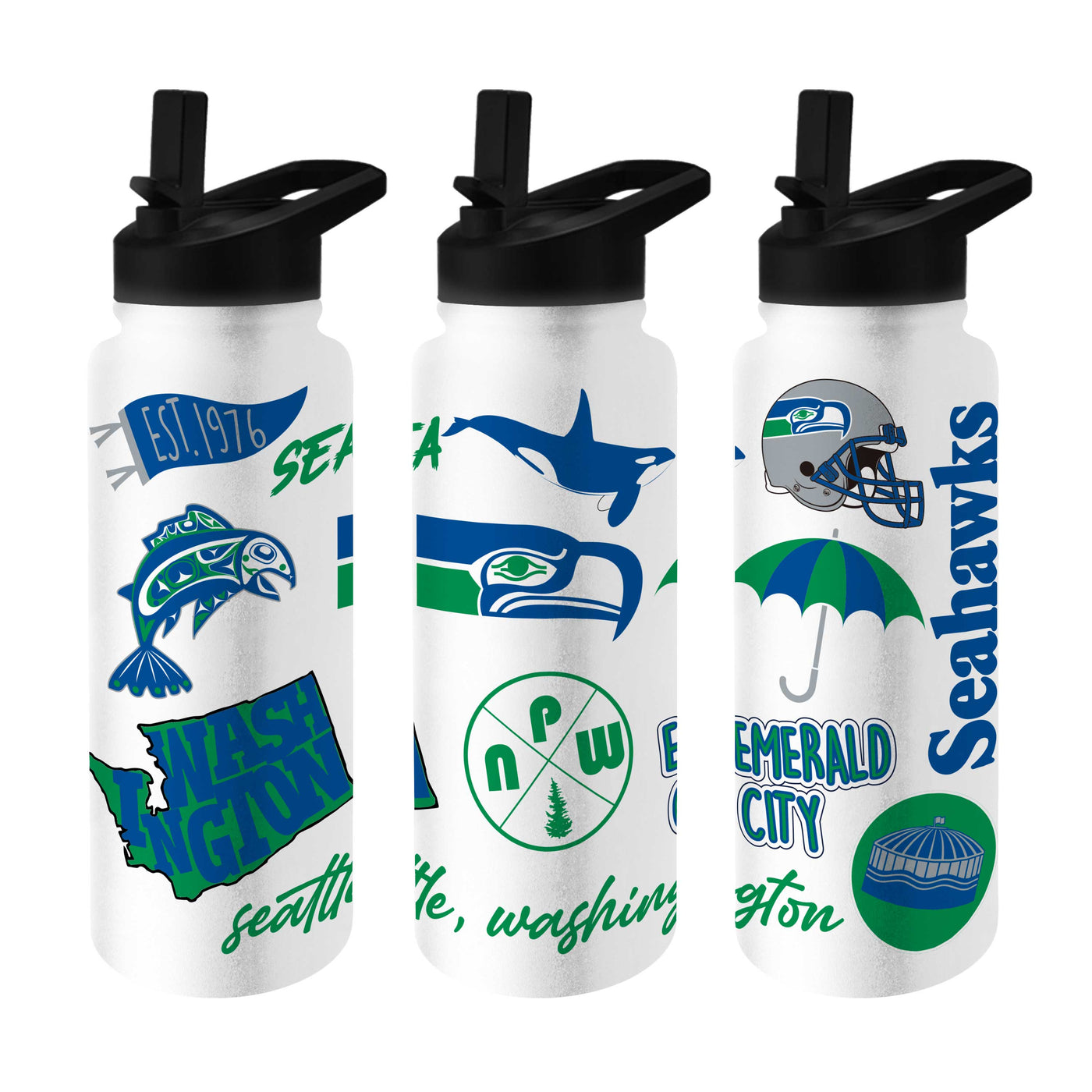 Seattle Seahawks 34oz Native Quencher Bottle