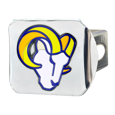 NFL - Los Angeles Rams Color on Chrome Hitch Cover