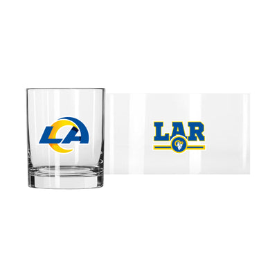 Los Angeles Rams 14oz Letterman Rock Glass