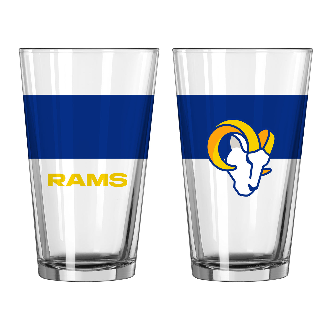 LA Rams 16oz Colorblock Pint Glass