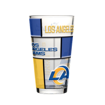 LA Rams 16oz Quilted Stained Pint Glass
