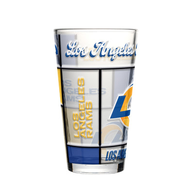 LA Rams 16oz Quilted Stained Pint Glass