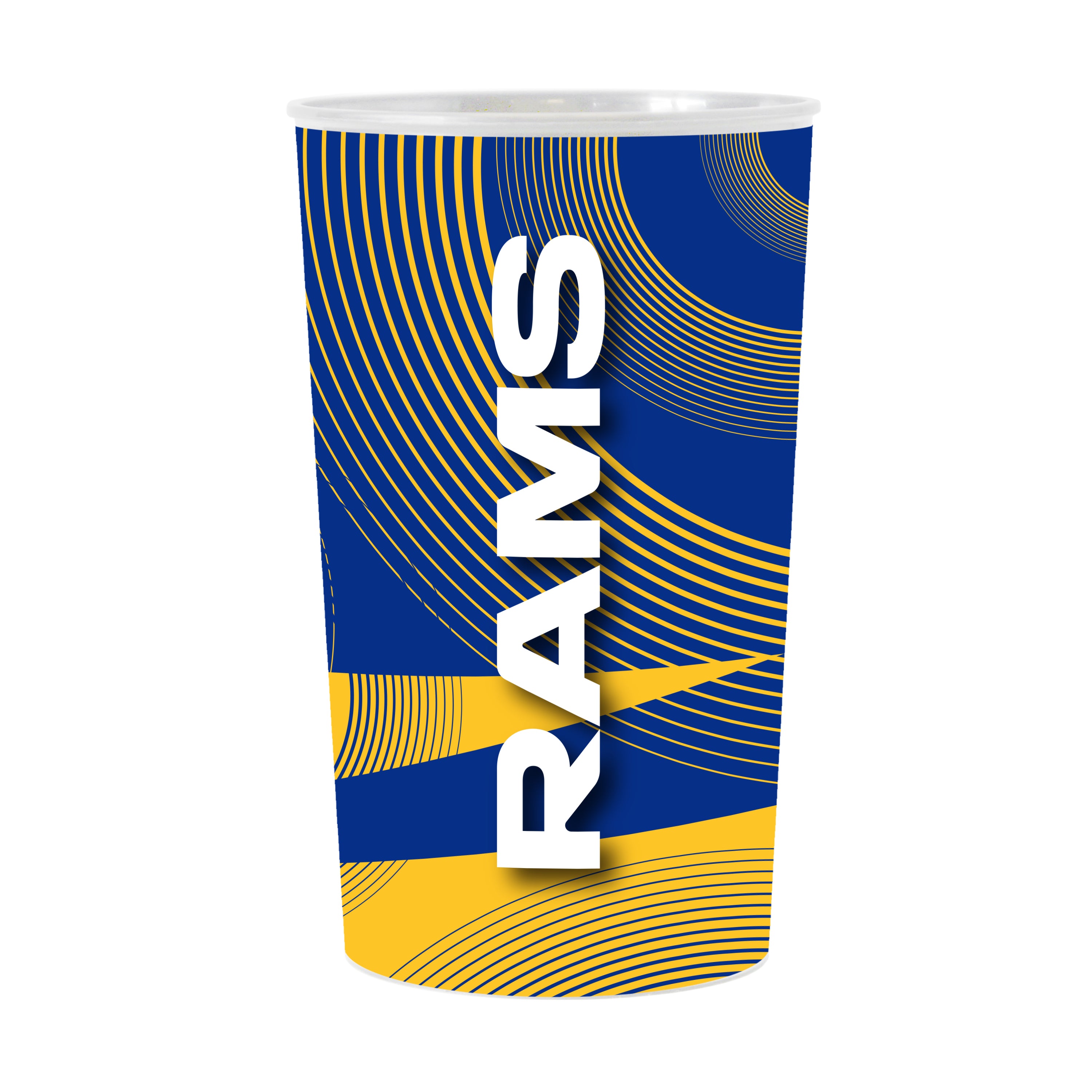 LA Rams Geo Pattern 4-Pack Hardwall Cup