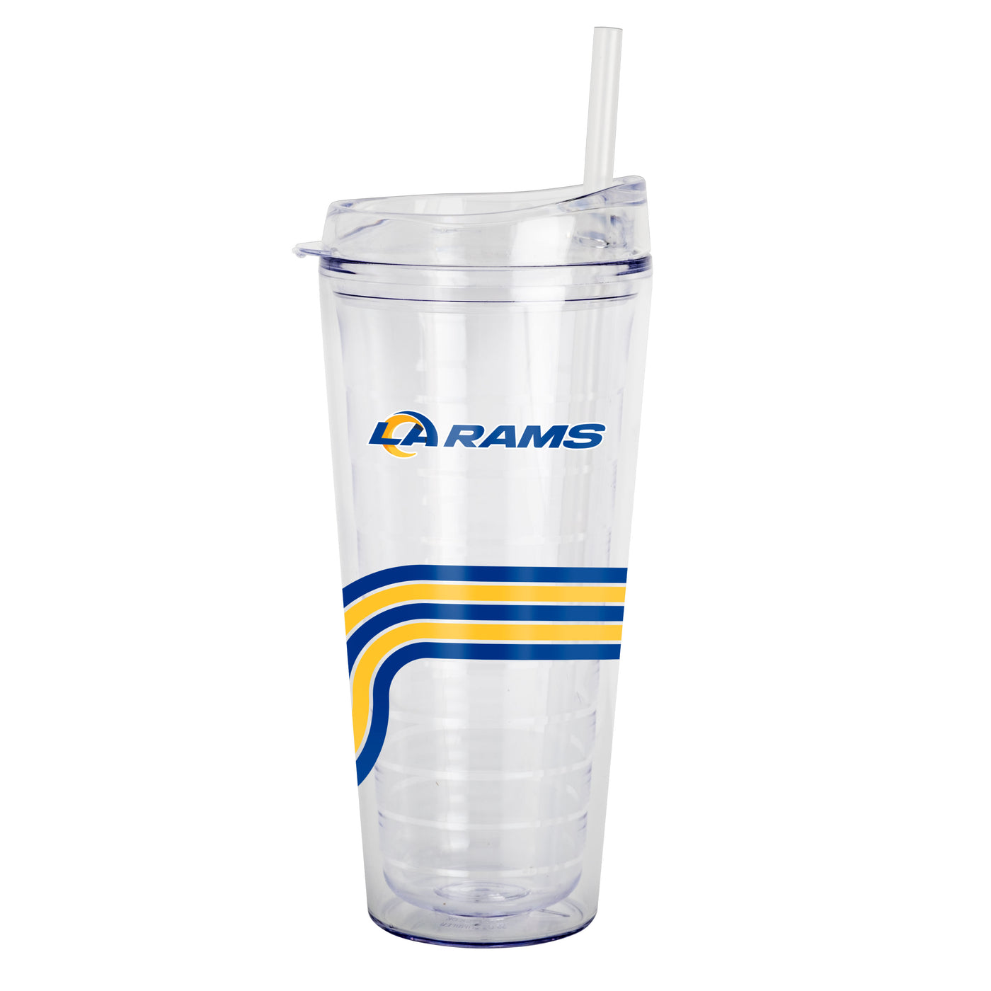 LA Rams 22oz Waves Dbl Wall Clear Tumbler