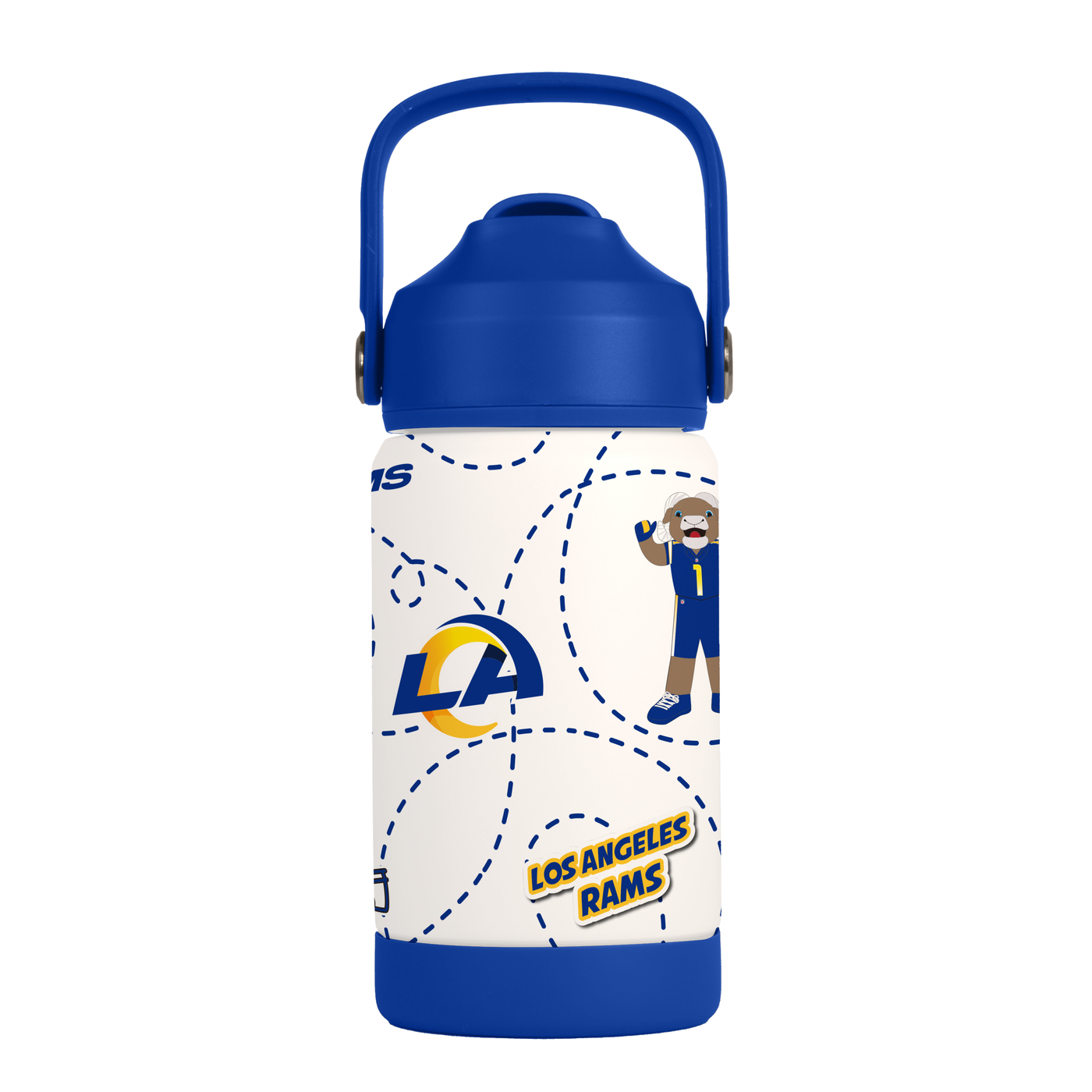 LA Rams 12oz Mascot SS Kids Bottle