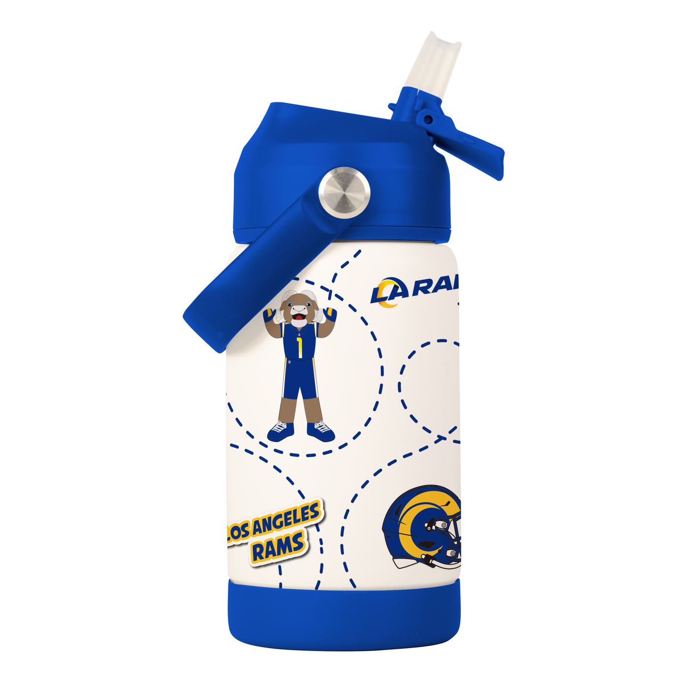 LA Rams 12oz Mascot SS Kids Bottle