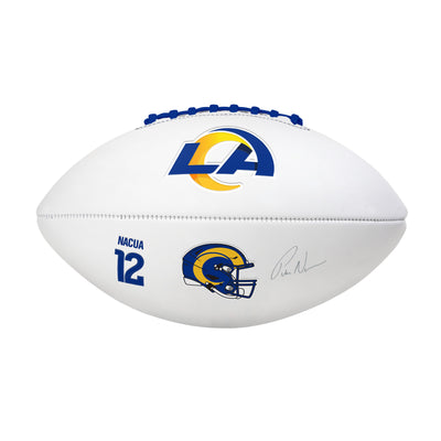 LA Rams Puka Nacua Players Full Size Autograph Football