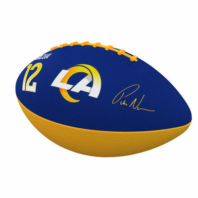 LA Rams Puca Nacua Players Junior Size Rubber Football