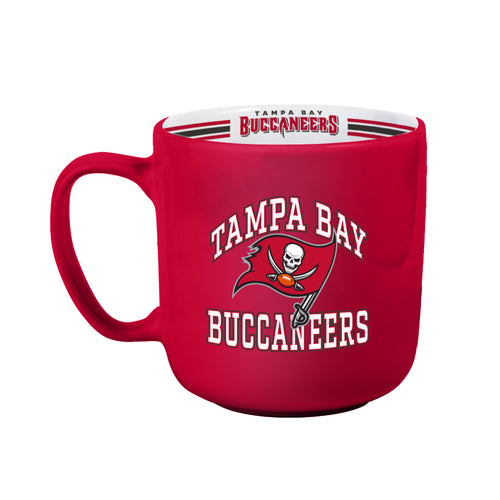 Tampa Bay Buccaneers 15oz striped mug with team logo, durable ceramic drinkware for fans.