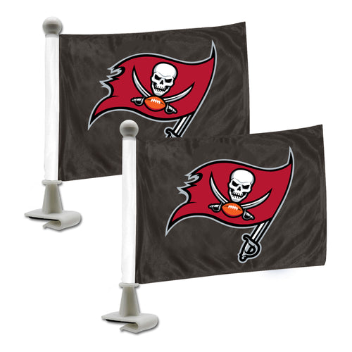 NFL Tampa Bay Buccaneers auto flag by Logo Brands, featuring team logo and colors, designed for vehicle display.
