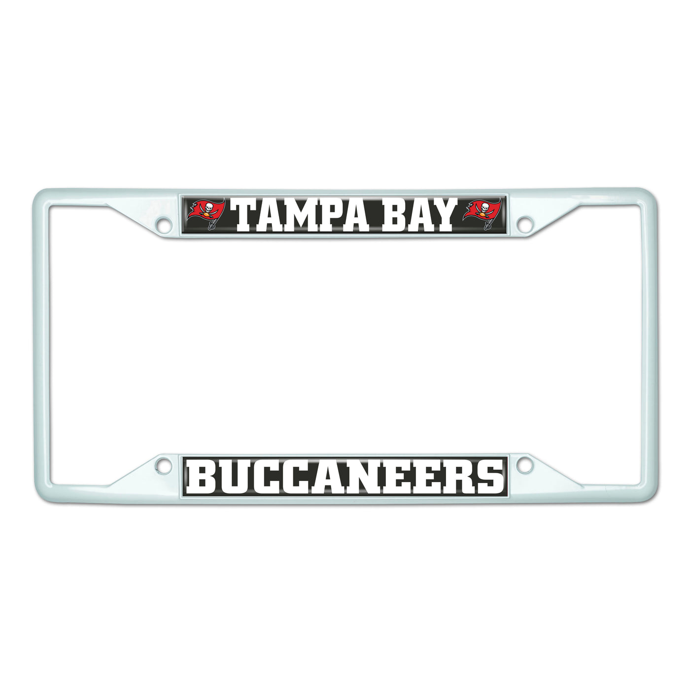 NFL - Tampa Bay Buccaneers-White License Plate Frame