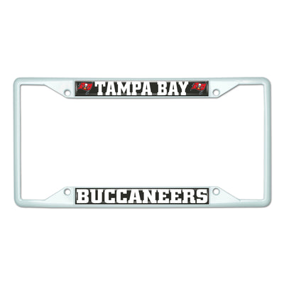 NFL - Tampa Bay Buccaneers-White License Plate Frame