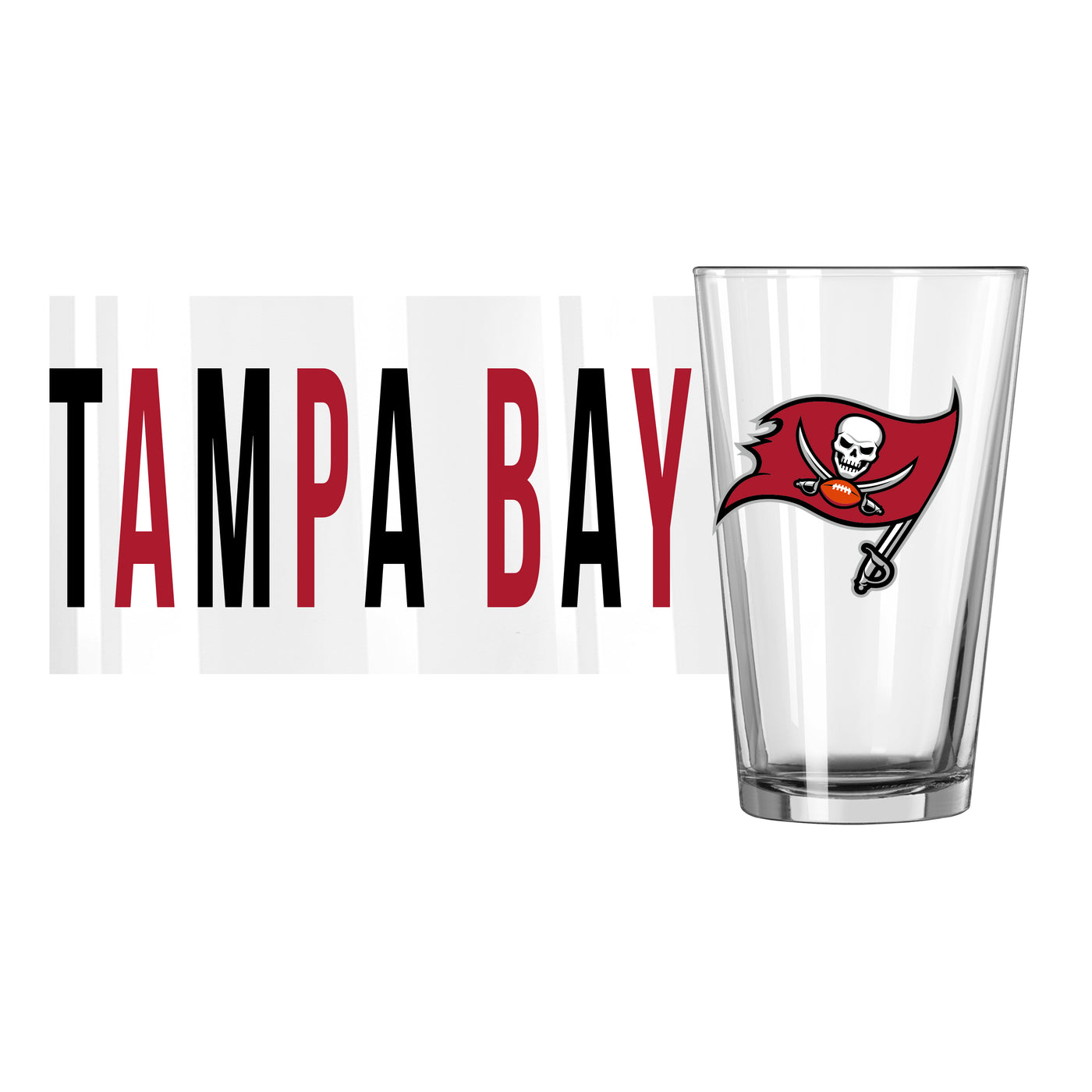 Tampa Bay Buccaneers 16oz Overtime Pint Glass