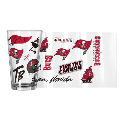 Tampa Bay Buccaneers 16oz Native Pint Glass