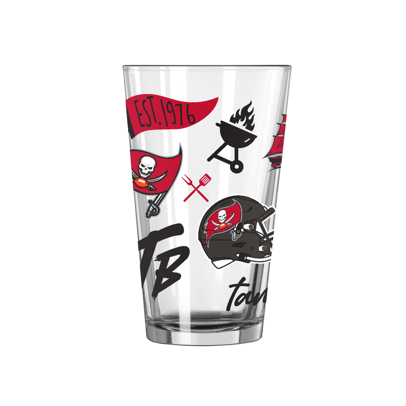 Tampa Bay Buccaneers 16oz Native Pint Glass
