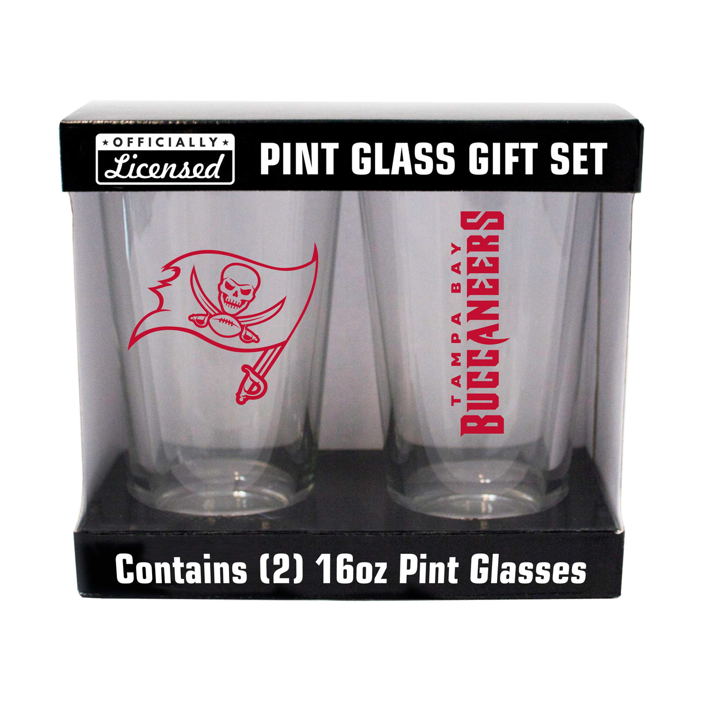 Tampa Bay Buccaneers 16oz Gameday Pint Glass 2 Pack