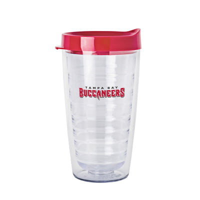 Tampa Bay Buccaneers 16oz Flipside Dbl Wall Clear Tumbler