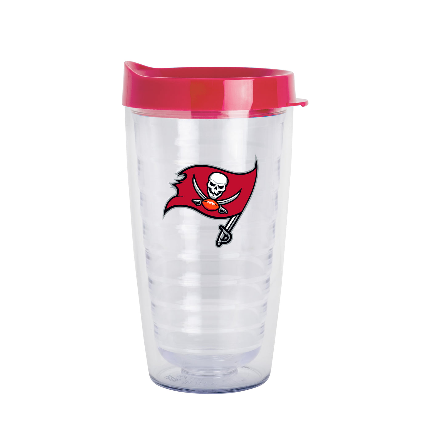 Tampa Bay Buccaneers 16oz Flipside Dbl Wall Clear Tumbler