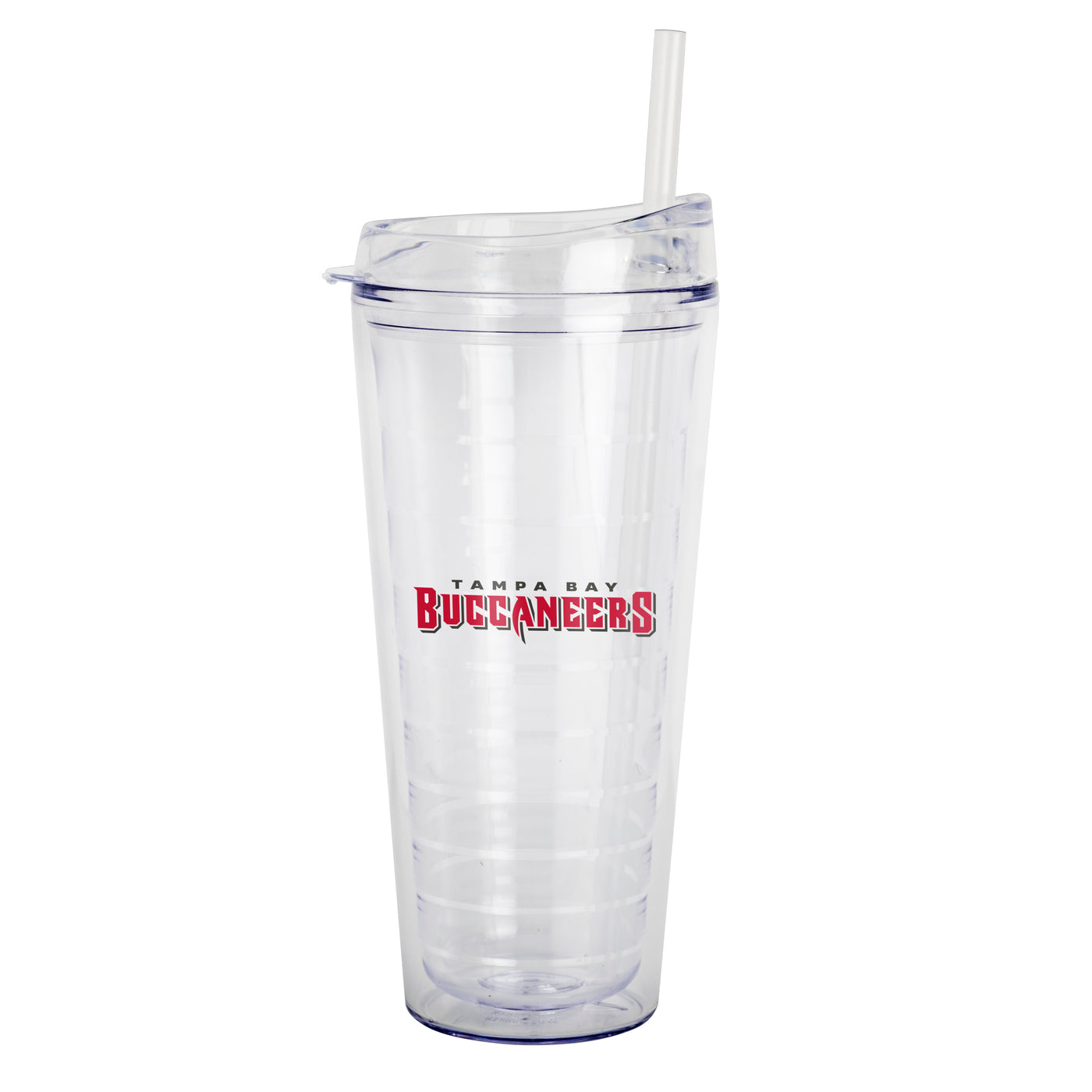 Tampa Bay Buccaneers 22oz Flipside Dbl Wall Clear Tumbler