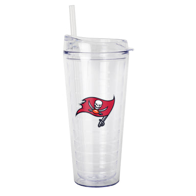 Tampa Bay Buccaneers 22oz Flipside Dbl Wall Clear Tumbler