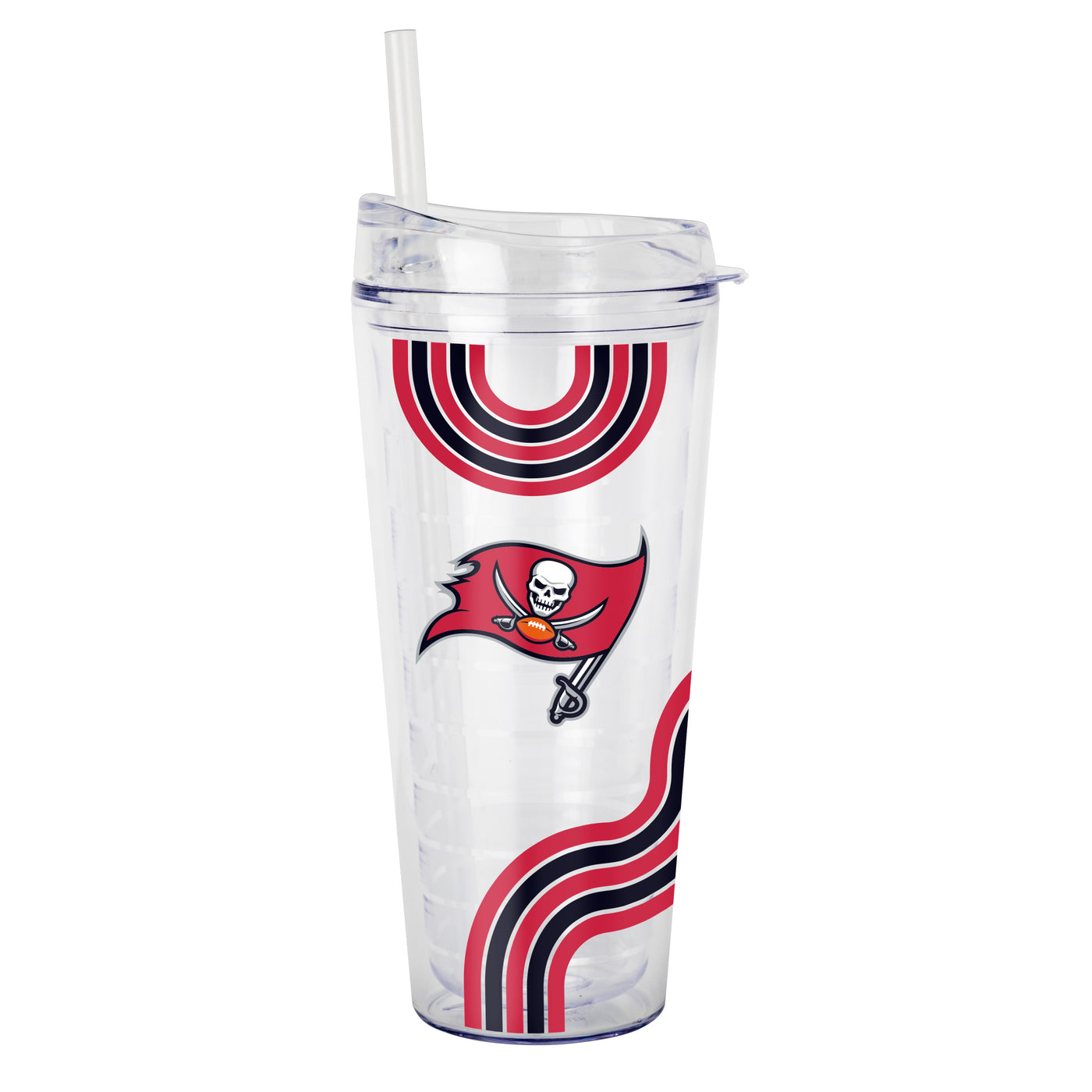 Tampa Bay Buccaneers 22oz Waves Dbl Wall Clear Tumbler