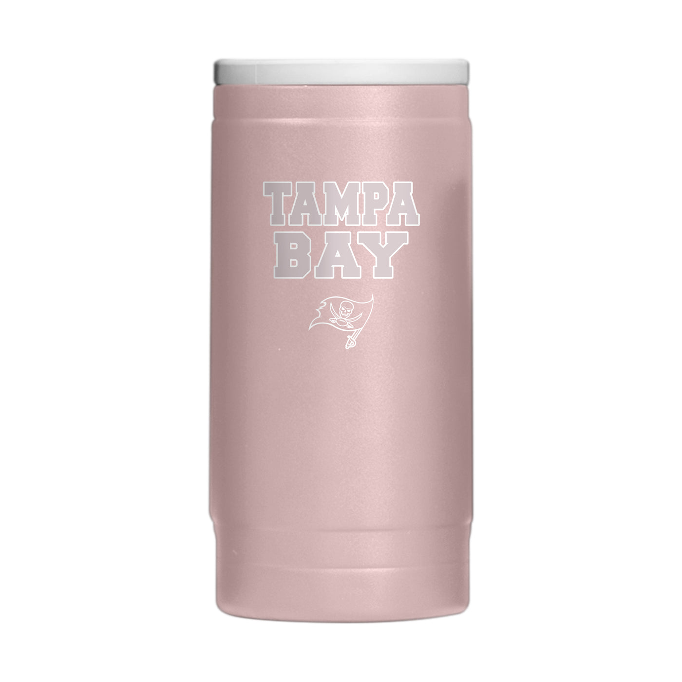 Tampa Bay Buccaneers  Stencil Powder Coat Slim Can Coolie